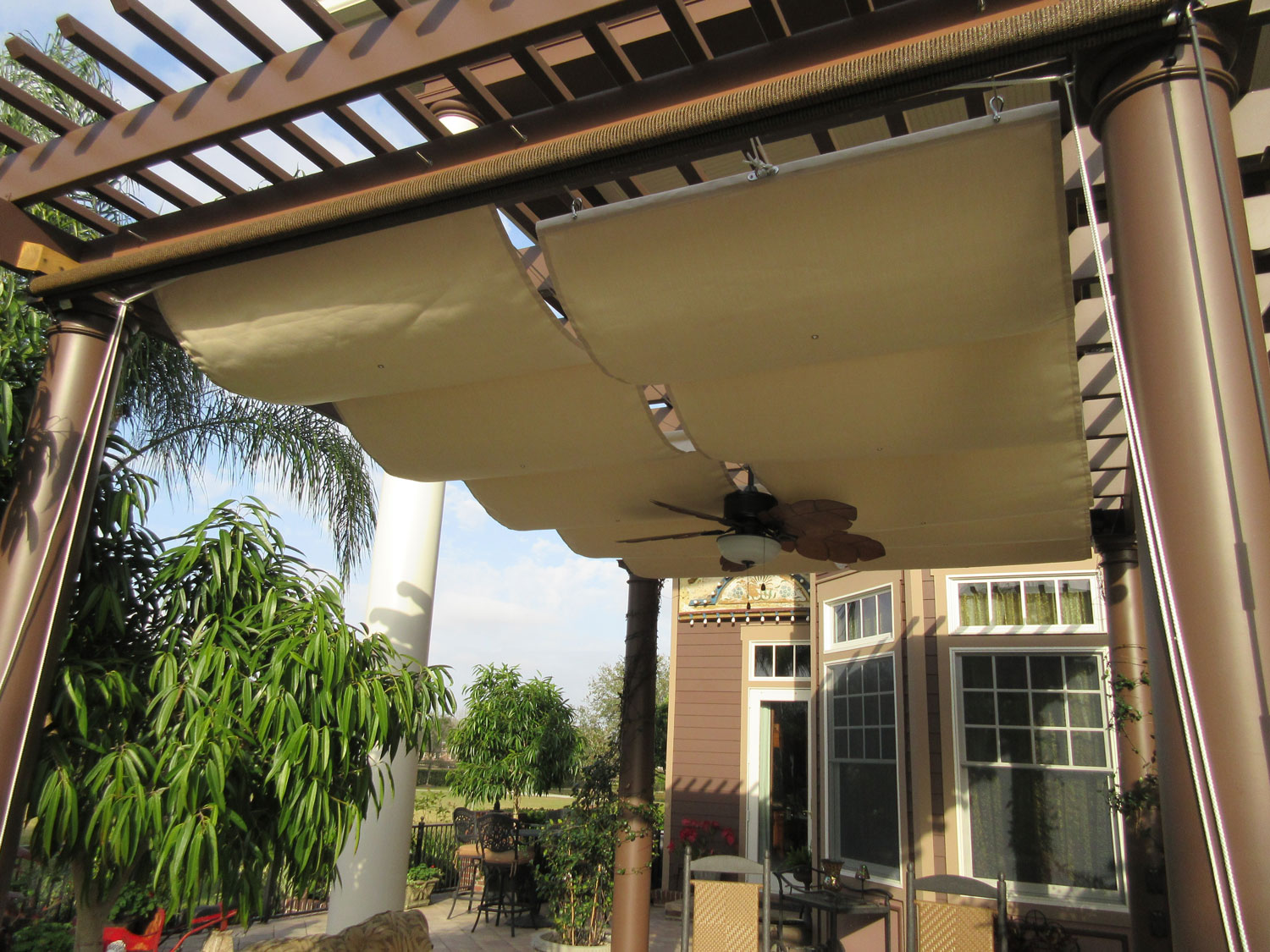 Wire Slide Pergola Covers Gallery